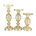 Lot de 3 bougeoirs en verre